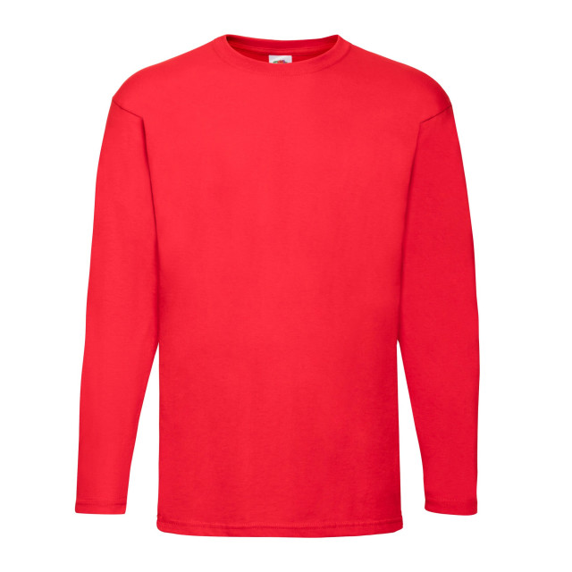 Fruit of the Loom Heren valueweight t-shirt met lange mouwen UTFK2119_red large