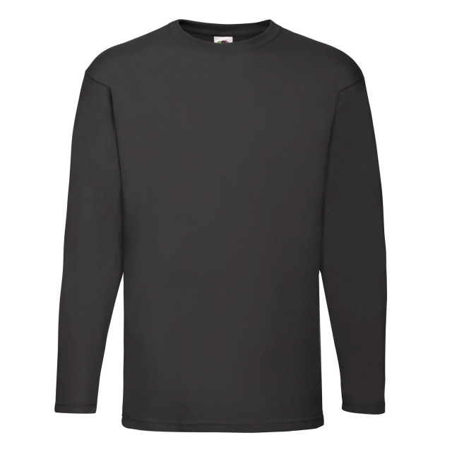 Fruit of the Loom Heren valueweight t-shirt met lange mouwen UTFK2119_black large