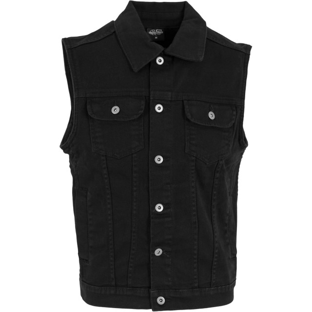 Urban Classics Heren denim gilet UTTN121_darkblack large