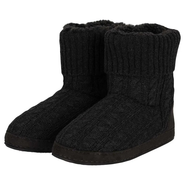 Apollo Dames pantoffels kabel patroon antraciet 000123828007-002 large