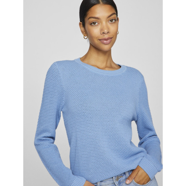 Vila vidalo o-neck l/s knit top- noos 14082767 blissful blue 06712.240.0070 large