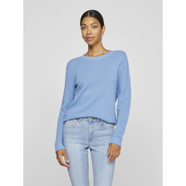 Vila vidalo o-neck l/s knit top- noos 14082767 blissful blue 06712.240.0070 large