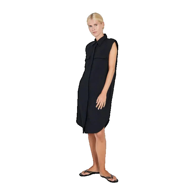 Norr Mara shirt dress black - Mara shirt dress black - NORR large