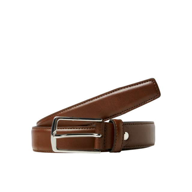 Jack & Jones Heren pantalon riem leer jacchristopher cognac 12136795-Cognac large