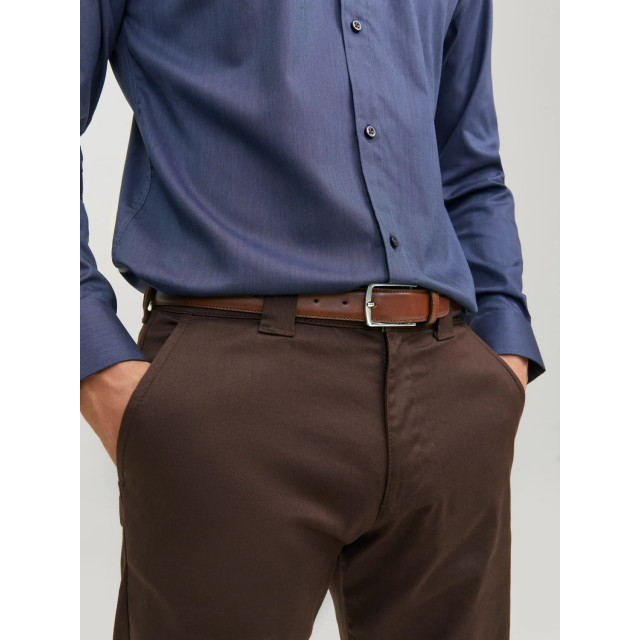 Jack & Jones Heren pantalon riem leer jacchristopher cognac 12136795-Cognac large