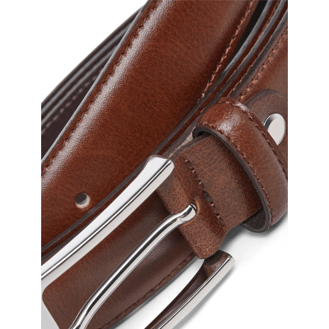 Jack & Jones Heren pantalon riem leer jacchristopher cognac 12136795-Cognac large