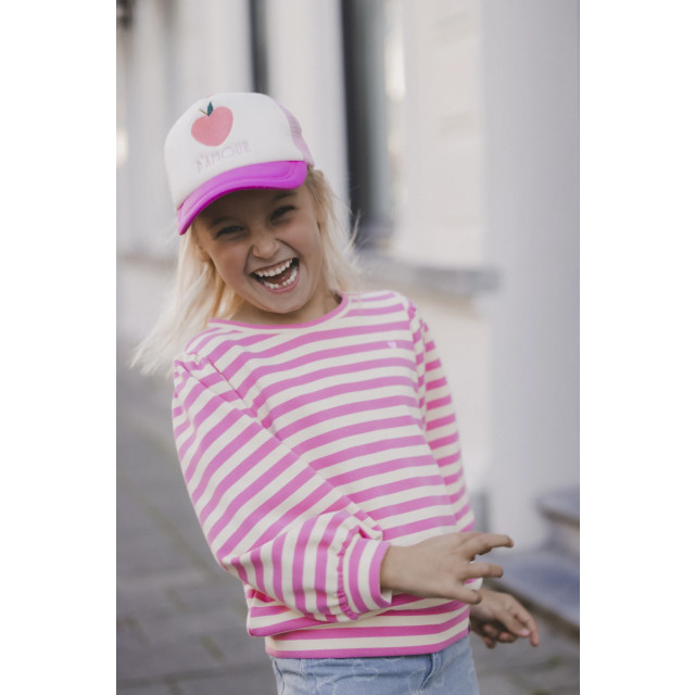 Looxs Revolution Sweater pink stripe voor meisjes in de kleur 2501-7322-298 large
