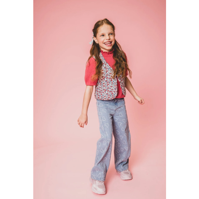 Looxs Revolution Gewatteerd gilet wildflower voor meisjes in de kleur 2501-7007-880 large