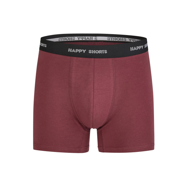 Happy Shorts Heren boxershorts trunks 3-pack zwart/bordeaux rood HS-J-1106 large
