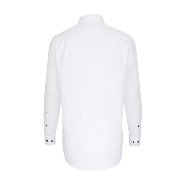Seidensticker Heren patch contrast paneel regular formeel overhemd UTFK3077_white large