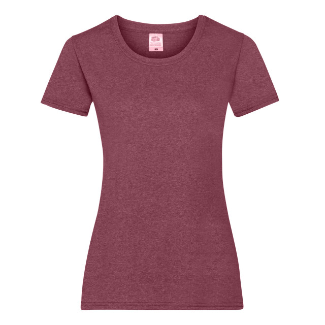 Fruit of the Loom Dames valueweight t-shirt UTFK3173_heatherburgundy large