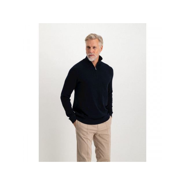 Saint Steve Cas 19480 dark navy heren zip trui Dark Navy/Cas 19480 large