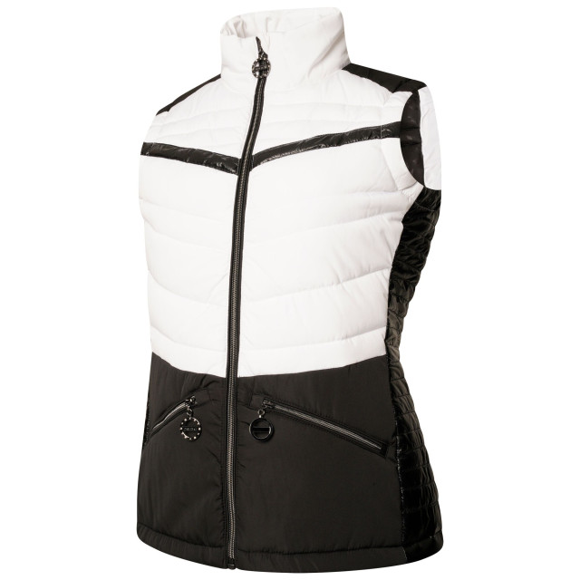 Dare2b Dames burnish ii gewatteerd gilet UTRG8093_whiteblack large