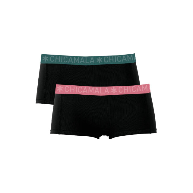 Muchachomalo Meisjes 2-pack boxershorts effen SOLID1215-48J large