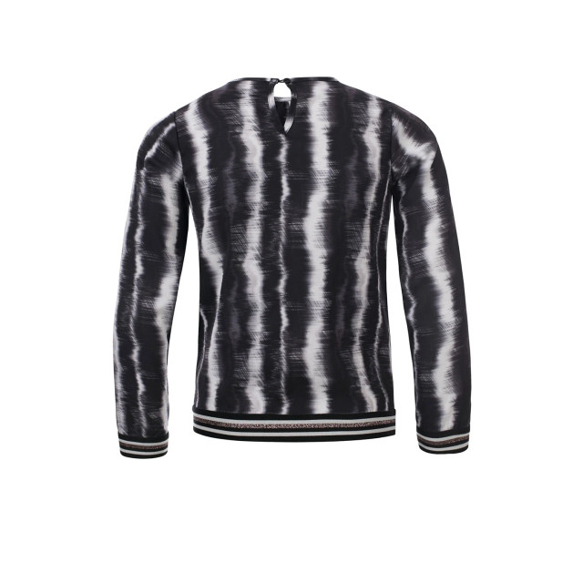 Looxs Revolution Zwart / wit blouse voor meisjes in de kleur 2131-5108-865 large