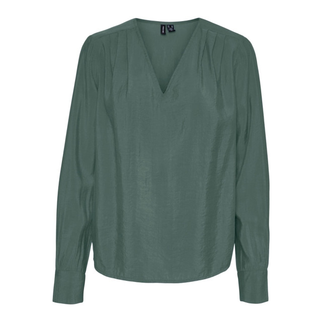 Vero Moda Vmlena ls pleat top wvn noos olijf 4389.22.0017 large