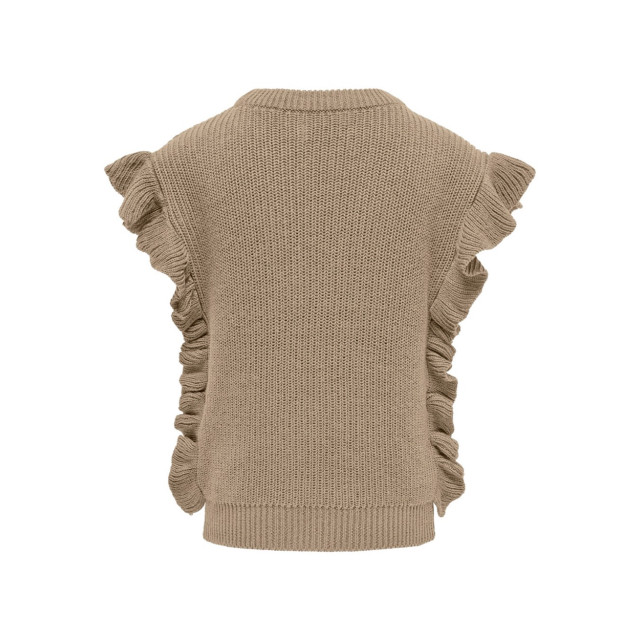 Only Koggitta sl frill vest knit zand 2269.04.0024 large
