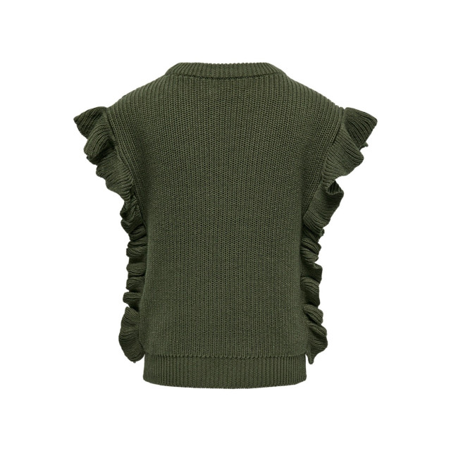 Only Koggitta sl frill vest knit army 2269.26.0023 large