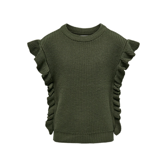 Only Koggitta sl frill vest knit army 2269.26.0023 large