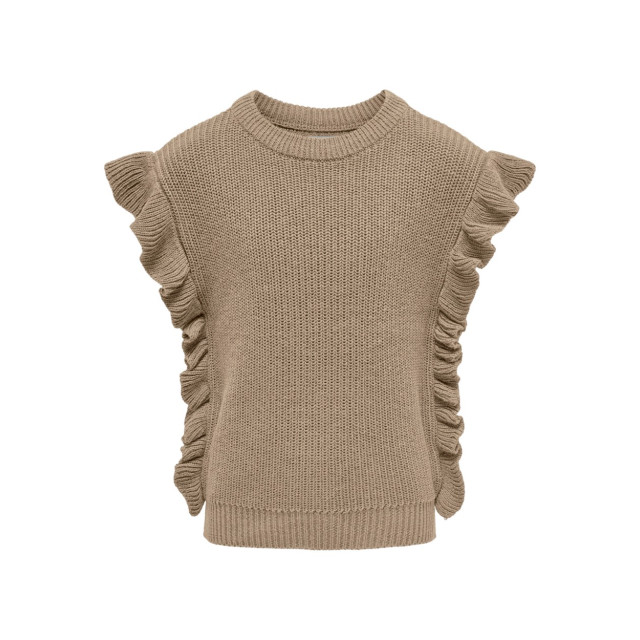 Only Koggitta sl frill vest knit zand 2269.04.0024 large