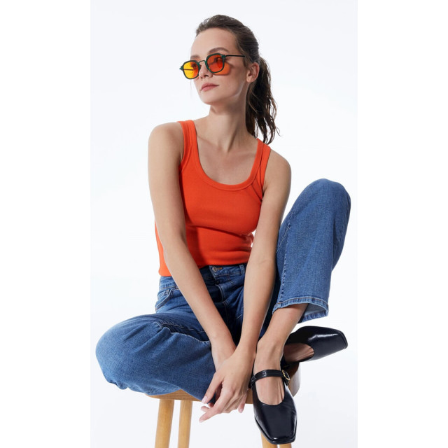 C.O.J. Denim Coj olivia top COJ Olivia top oranje large