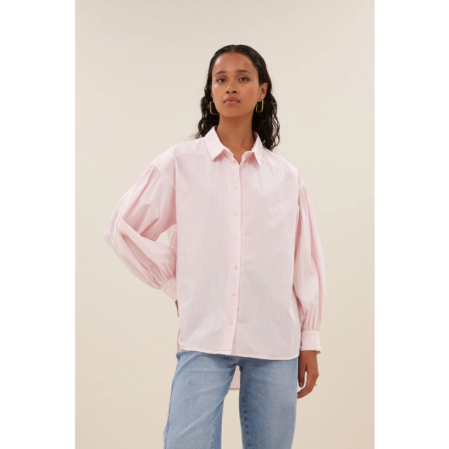 By-Bar Amsterdam 25112069 sarah pink pinstripe blouse 25112069 Sarah pink pinstripe blouse large