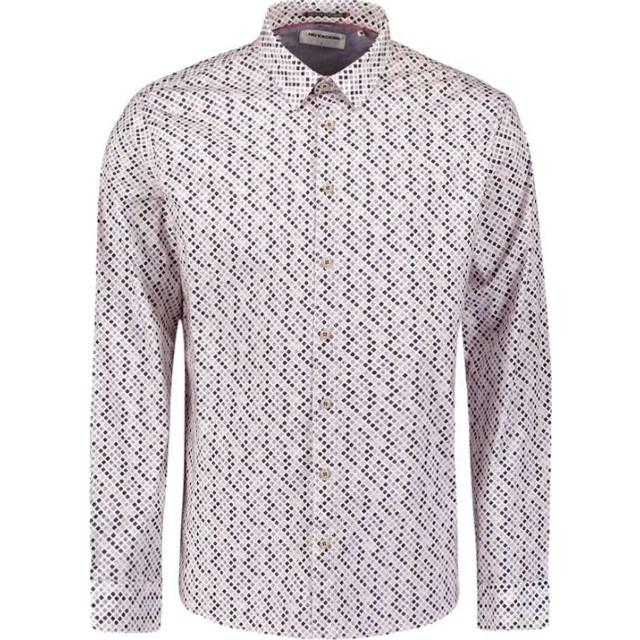 No Excess Shirt stretch allover printed mauve 27430108-146 large