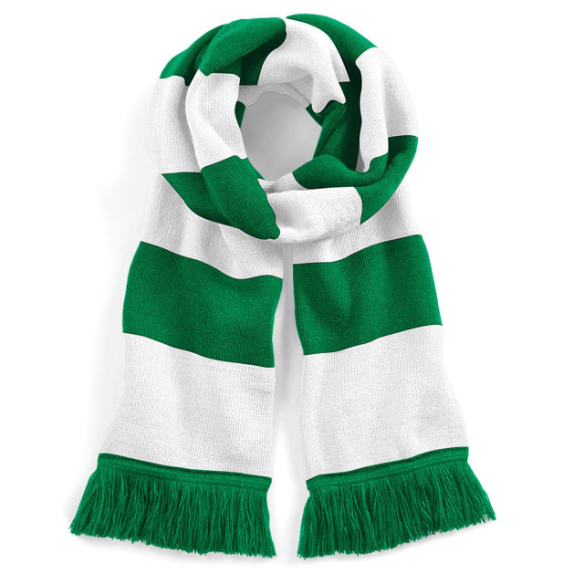 Beechfield Volwassenen unisex varsity scarf UTFK1554_kellygreenwhite large