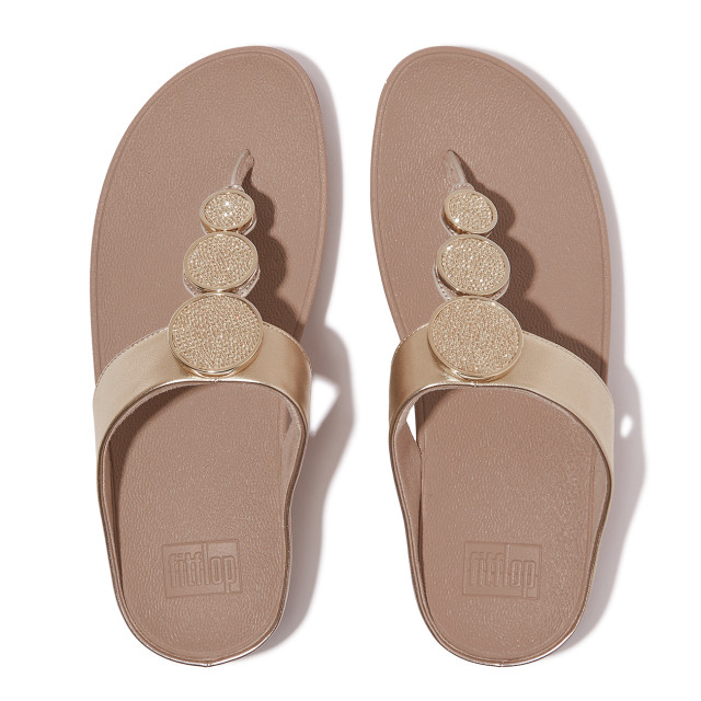 FitFlop Halo bead-circle metallic toe-post sandals HJ1 large