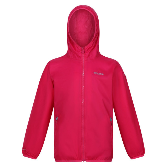 Regatta Groot buitenshuis kinderen/kinderen lever ii packaway rain jacket UTRG1885_pinkpotion large