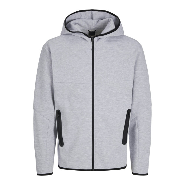 Jack & Jones Heren hoodie met rits jcofusion 12260150-Grijs large