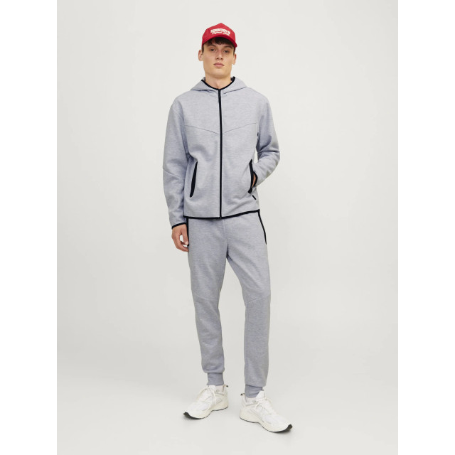 Jack & Jones Heren hoodie met rits jcofusion 12260150-Grijs large