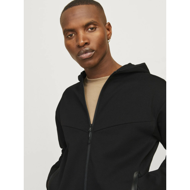 Jack & Jones Heren hoodie met rits jcofusion 12260150-Zwart large