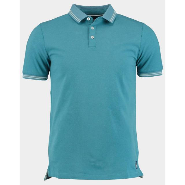 Bos Bright Blue Polo korte mouw jason polo fine pique contras 24108ja01bo/316 dark ocean 179828 large