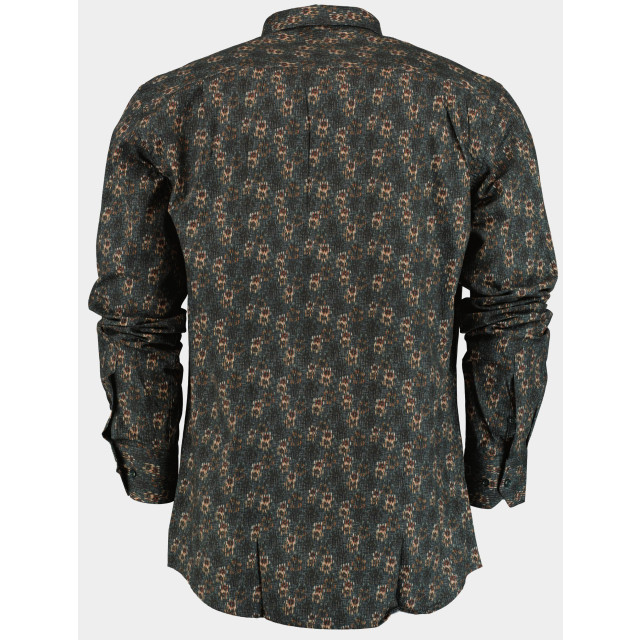 Bos Bright Blue Casual hemd lange mouw grey with flowers 26413/v01 187380 large
