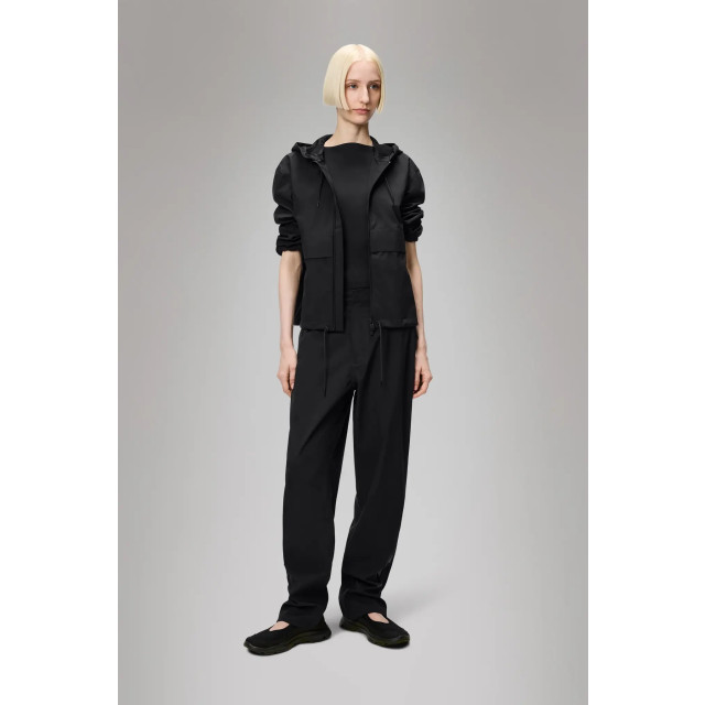 Rains 12450 suva hardshell short string w jacket black 12450 large