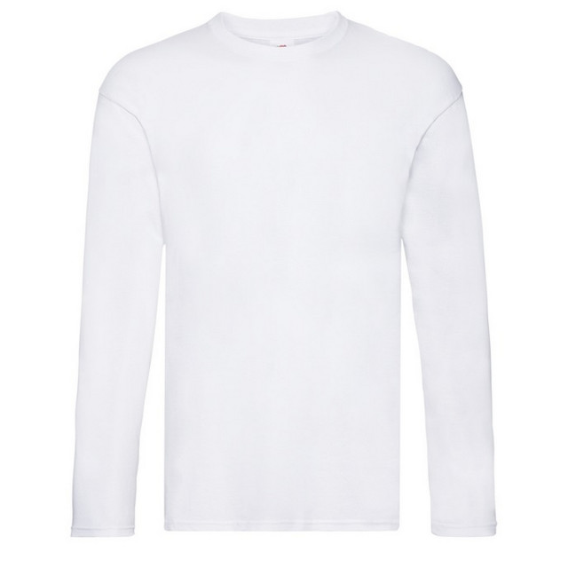 Fruit of the Loom Heren origineel t-shirt met lange mouwen UTFK1869_white large