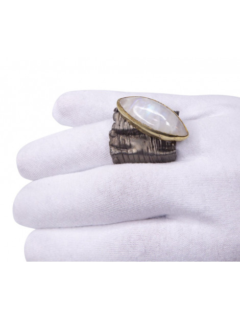 RADO Zilveren ring met labriet 879G9-0832JC large