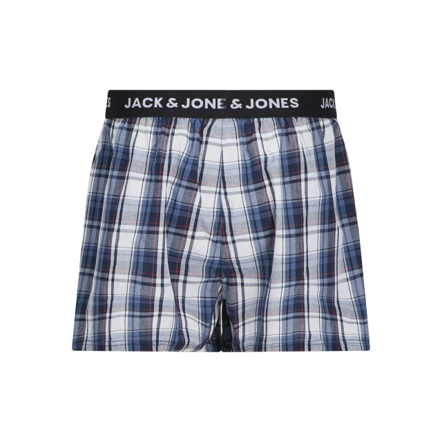 Jack & Jones Heren plus size wijde boxershorts geweven jacsaigon 3-pack donkerblauw/zwart 12278631 large