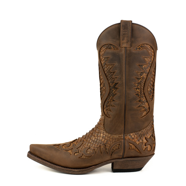Mayura Boots Cowboy laarzen 1935-milanelo zamora/ natural DESERT-2567 CRAZY OLD SADALE / PYTHON TIERRA  large