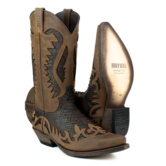 Mayura Boots Cowboy laarzen desert-2567 crazy old sadale / testa DESERT-2567 CRAZY OLD SADALE / PYTHON TESTA  large