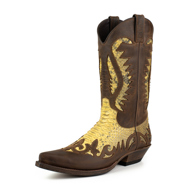 Mayura Boots Cowboy laarzen desert-2567 crazy old sadale / camel 421 DESERT-2567 CRAZY OLD SADALE / PYTHON CAMEL 421  large