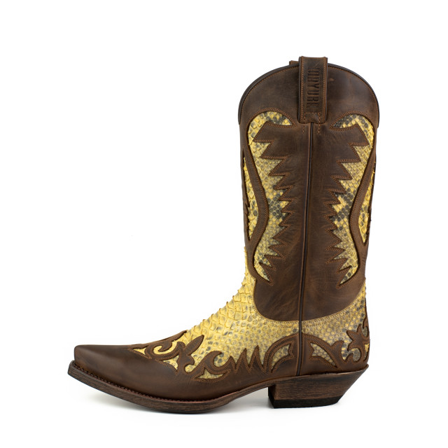 Mayura Boots Cowboy laarzen desert-2567 crazy old sadale / camel 421 DESERT-2567 CRAZY OLD SADALE / PYTHON CAMEL 421  large