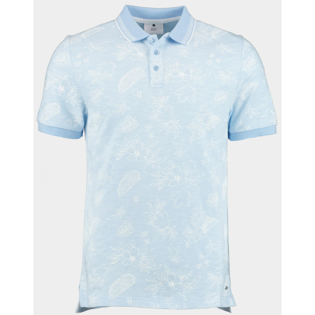 Bos Bright Blue Polo korte mouw ken polo oxford aop 24108ke09bo/210 light blue 179834 large