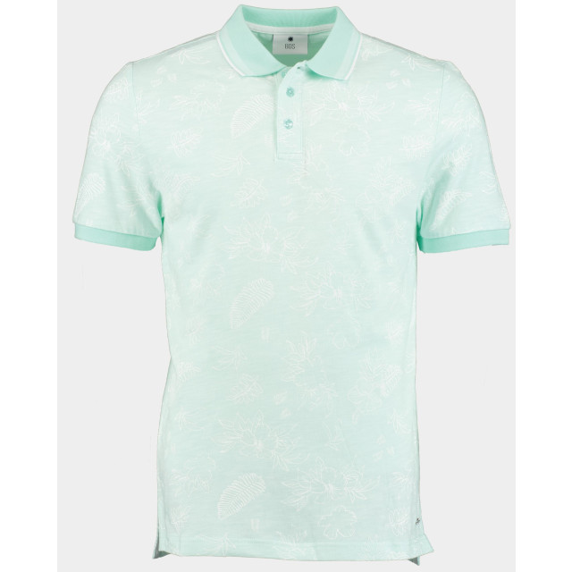 Bos Bright Blue Polo korte mouw ken polo oxford aop 24108ke09bo/313 mint 179835 large