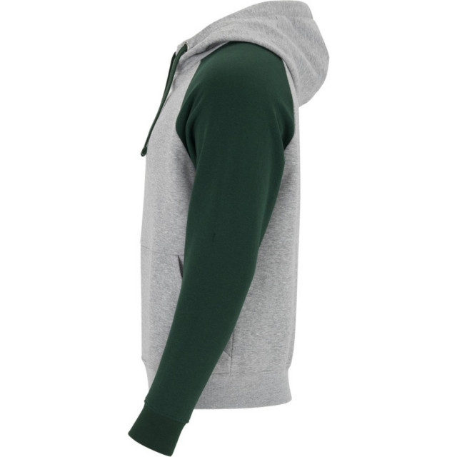 Roly Badet tweekleurige hoodie kinderen/kinderen UTPF4552_heathergreybottlegreen large