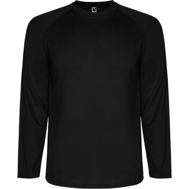 Roly Kinder/kids montecarlo sport t-shirt met lange mouwen UTPF4578_solidblack large