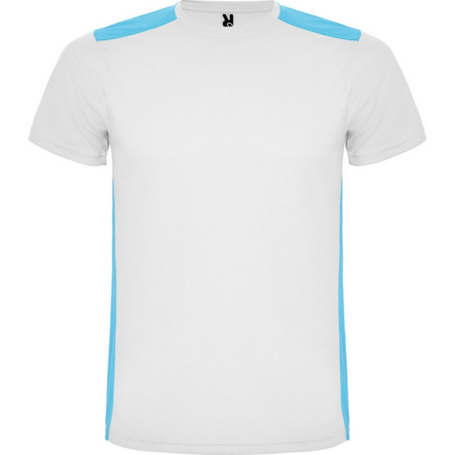 Roly Kinderen/kinderen detroit sport t-shirt UTPF4444_whiteturquoise large