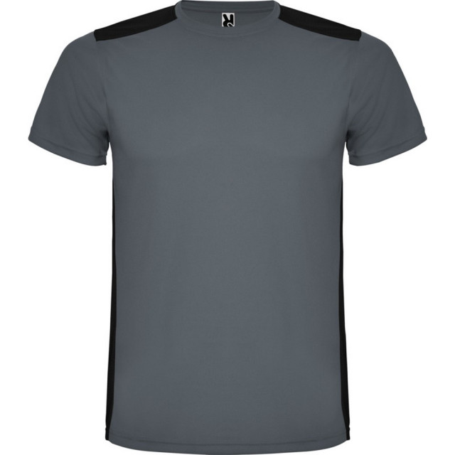Roly Kinderen/kinderen detroit sport t-shirt UTPF4444_ebonysolidblack large