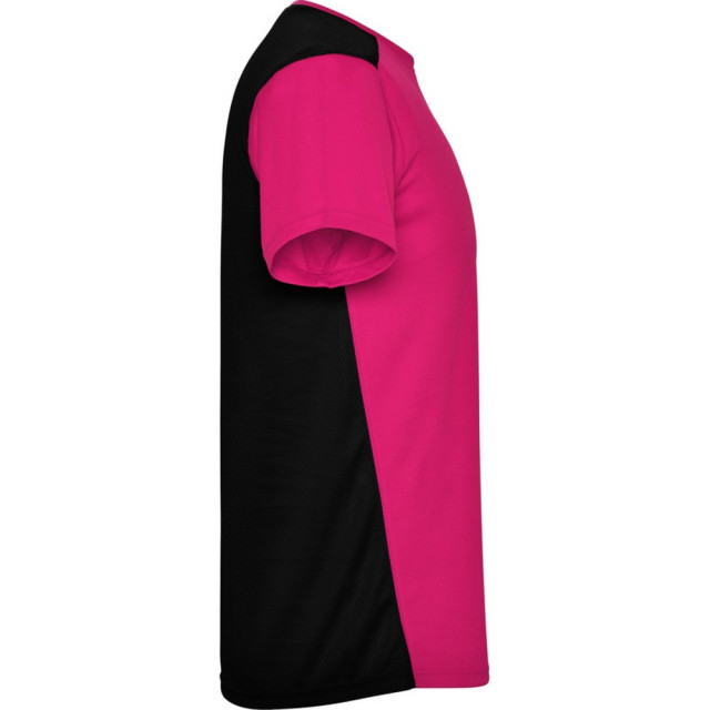 Roly Unisex detroit sport t-shirt met korte mouwen voor volwassenen UTPF4445_fuchsiasolidblack large